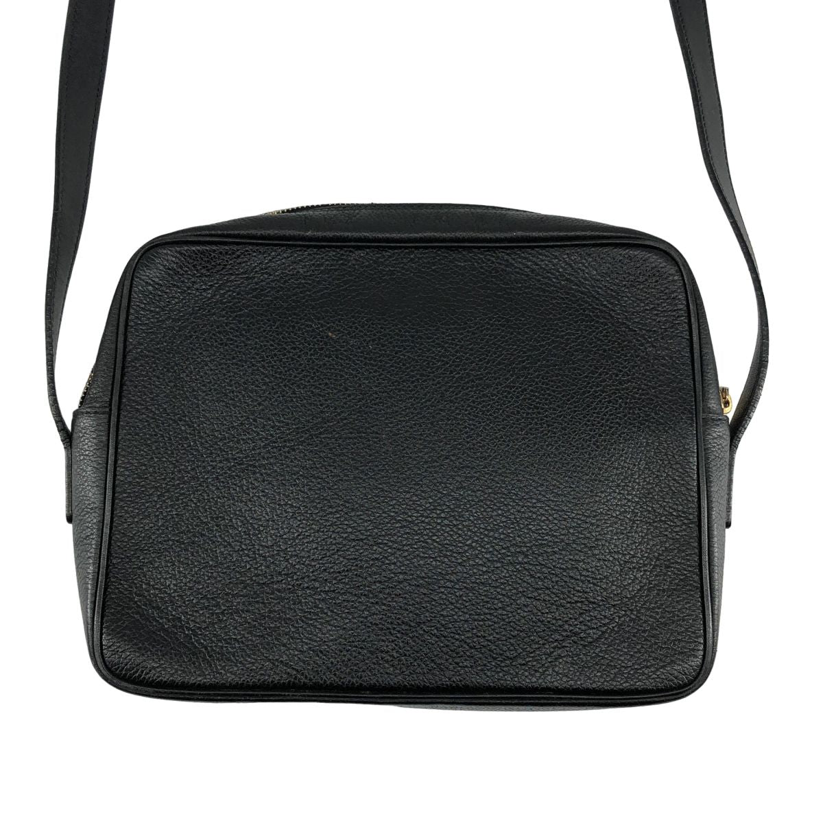 Celine Leather Mantel Shoulder Bag Black — view 4