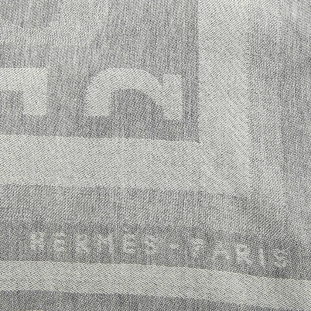 Hermes Stole Scarf Gray — view 4