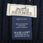 Hermes H Scarf Navy — view 3