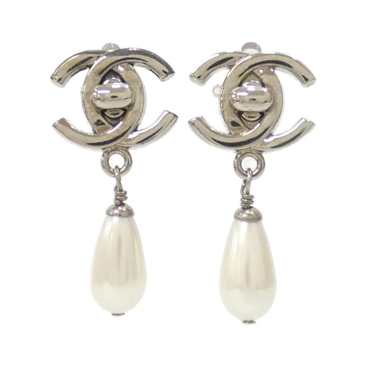 Chanel Vintage Earrings Silver