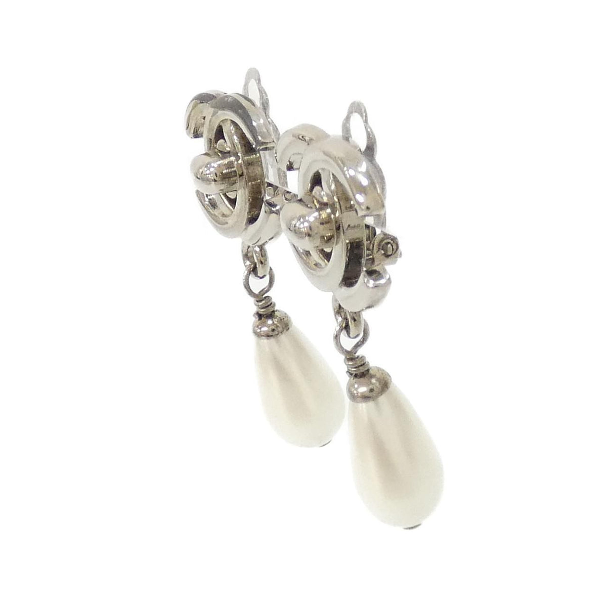 Chanel Vintage Earrings Silver — view 2