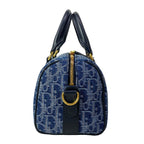 Dior Handbag Blue Dark Navy Oblique Star Leather — view 2