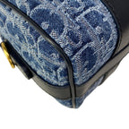 Dior Handbag Blue Dark Navy Oblique Star Leather — view 8