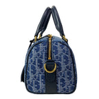 Dior Handbag Blue Dark Navy Oblique Star Leather — view 4