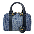 Dior Handbag Blue Dark Navy Oblique Star Leather
