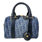 Dior Handbag Blue Dark Navy Oblique Star Leather