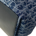 Dior Tote Bag Toujours Medium Blue Dark Navy Denim Oblique — view 6
