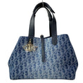 Dior Tote Bag Toujours Medium Blue Dark Navy Denim Oblique
