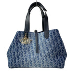 Dior Tote Bag Toujours Medium Blue Dark Navy Denim Oblique