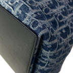 Dior Tote Bag Toujours Medium Blue Dark Navy Denim Oblique — view 8