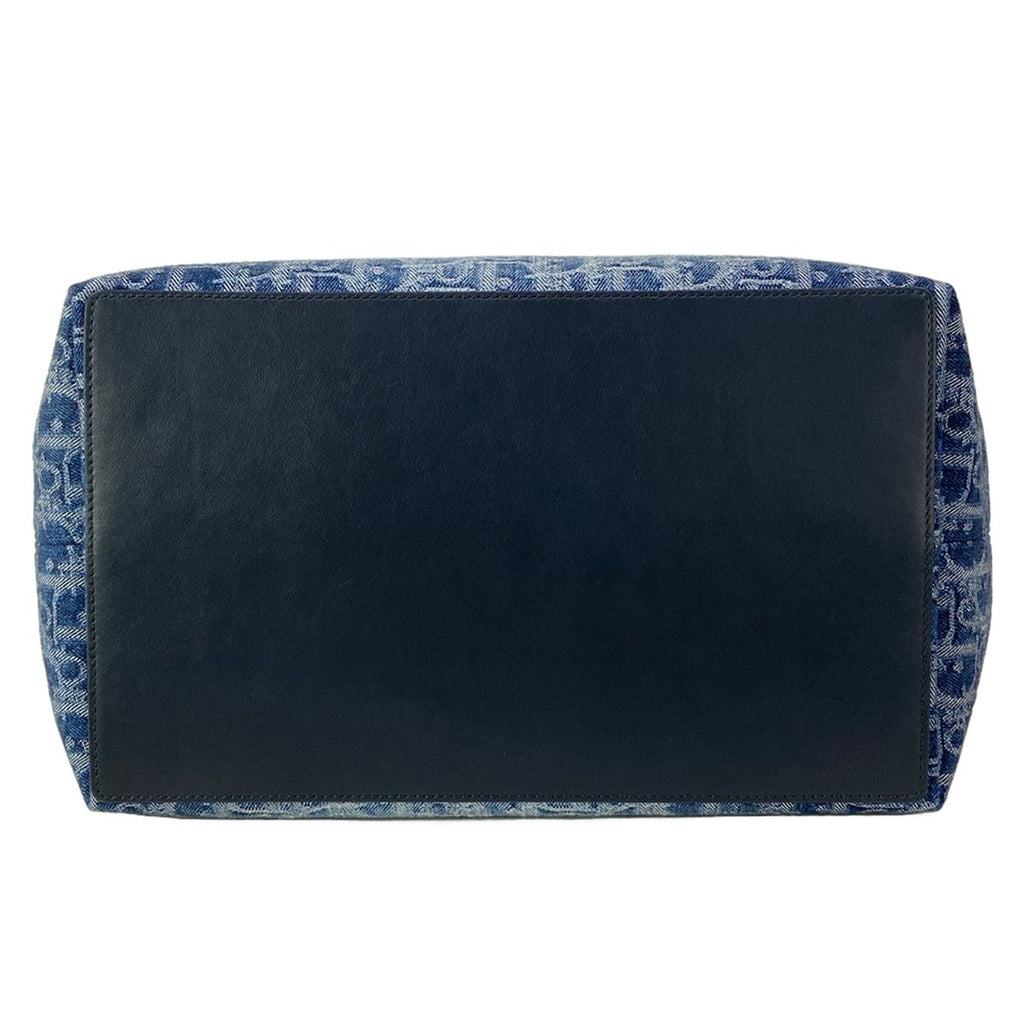 Dior Tote Bag Toujours Medium Blue Dark Navy Denim Oblique — view 5
