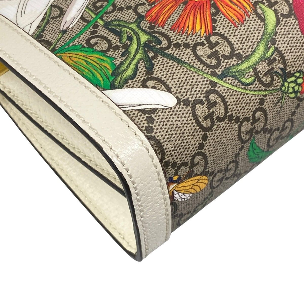 Gucci Shoulder Bag GG Flora Small Ophidia White Beige Multi Leather — view 6