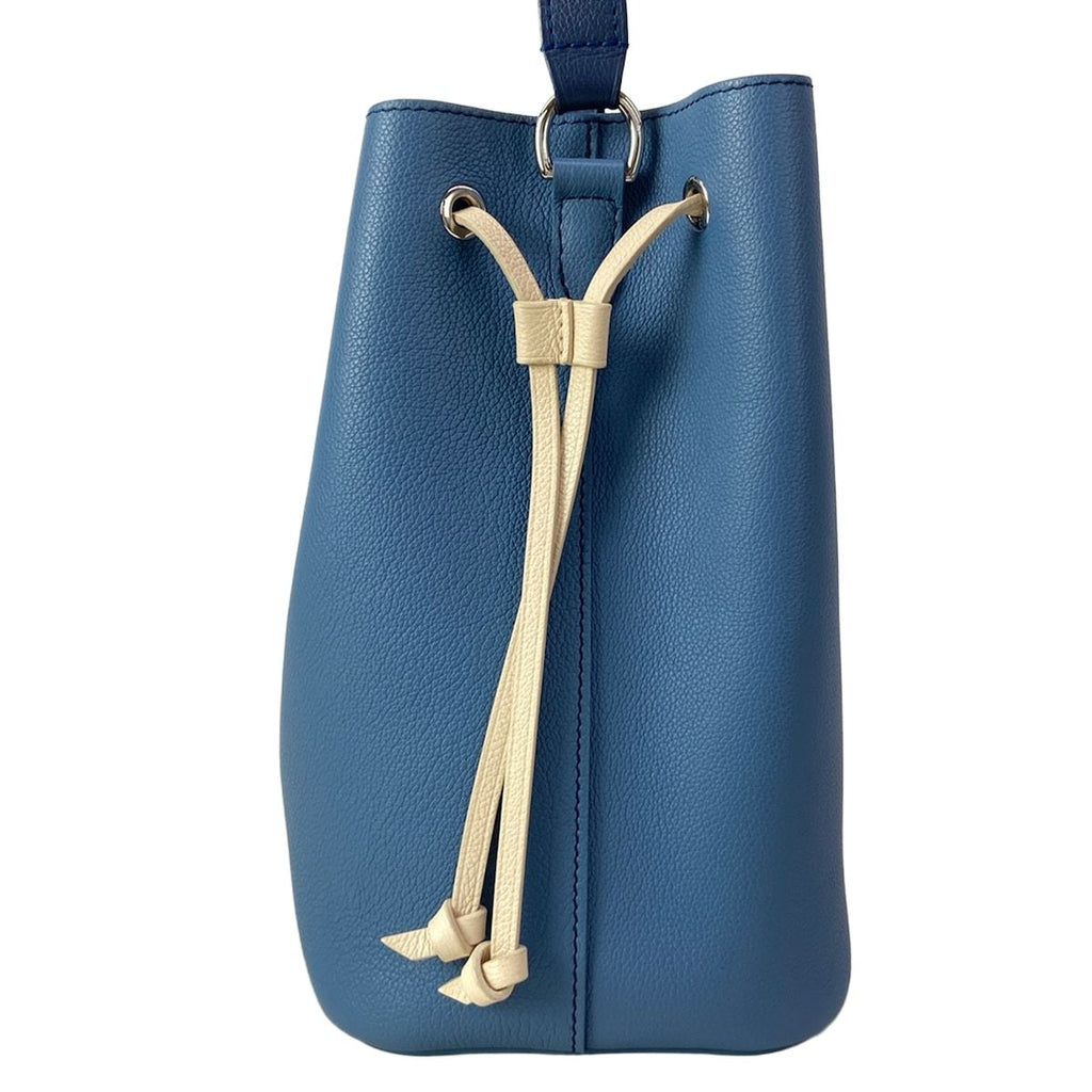 Louis Vuitton Shoulder Bag Lockme Bucket Blue Jean Leather — view 4