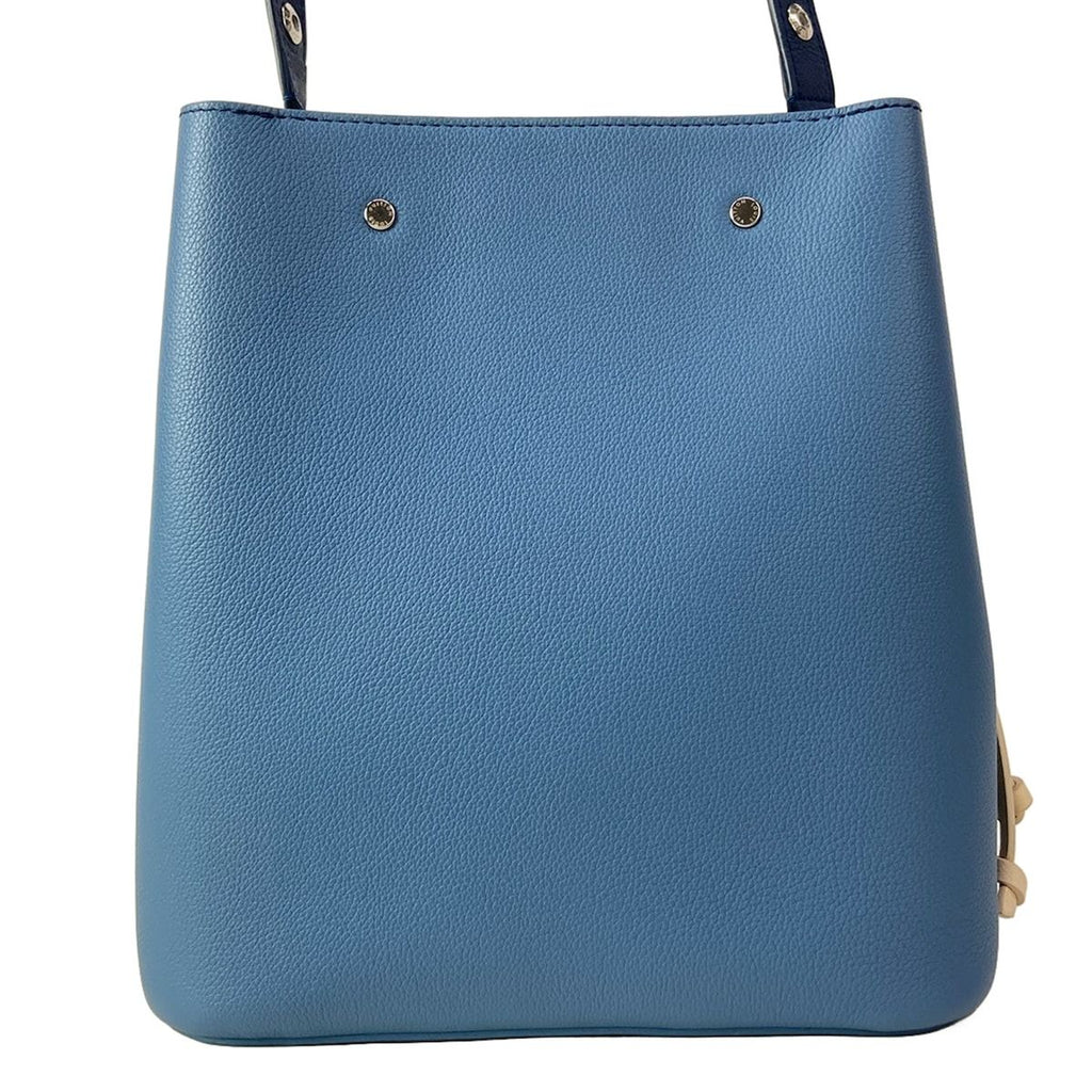 Louis Vuitton Shoulder Bag Lockme Bucket Blue Jean Leather — view 3