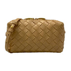 Bottega Veneta Shoulder Bag Intrecciato Beige Leather