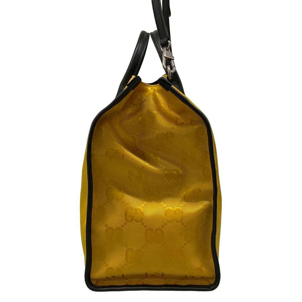 Gucci Tote Bag Off the Grid Dark Yellow Black Leather — view 4
