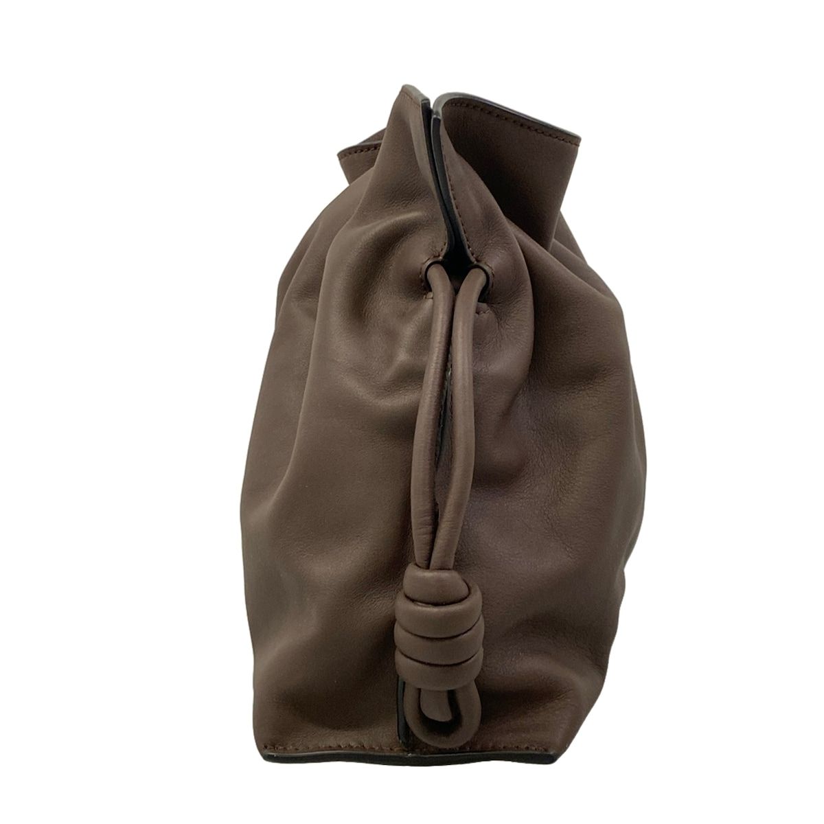 Loewe Clutch Flamenco Medium Dark Brown Drawstring — view 4