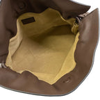 Loewe Clutch Flamenco Medium Dark Brown Drawstring — view 7
