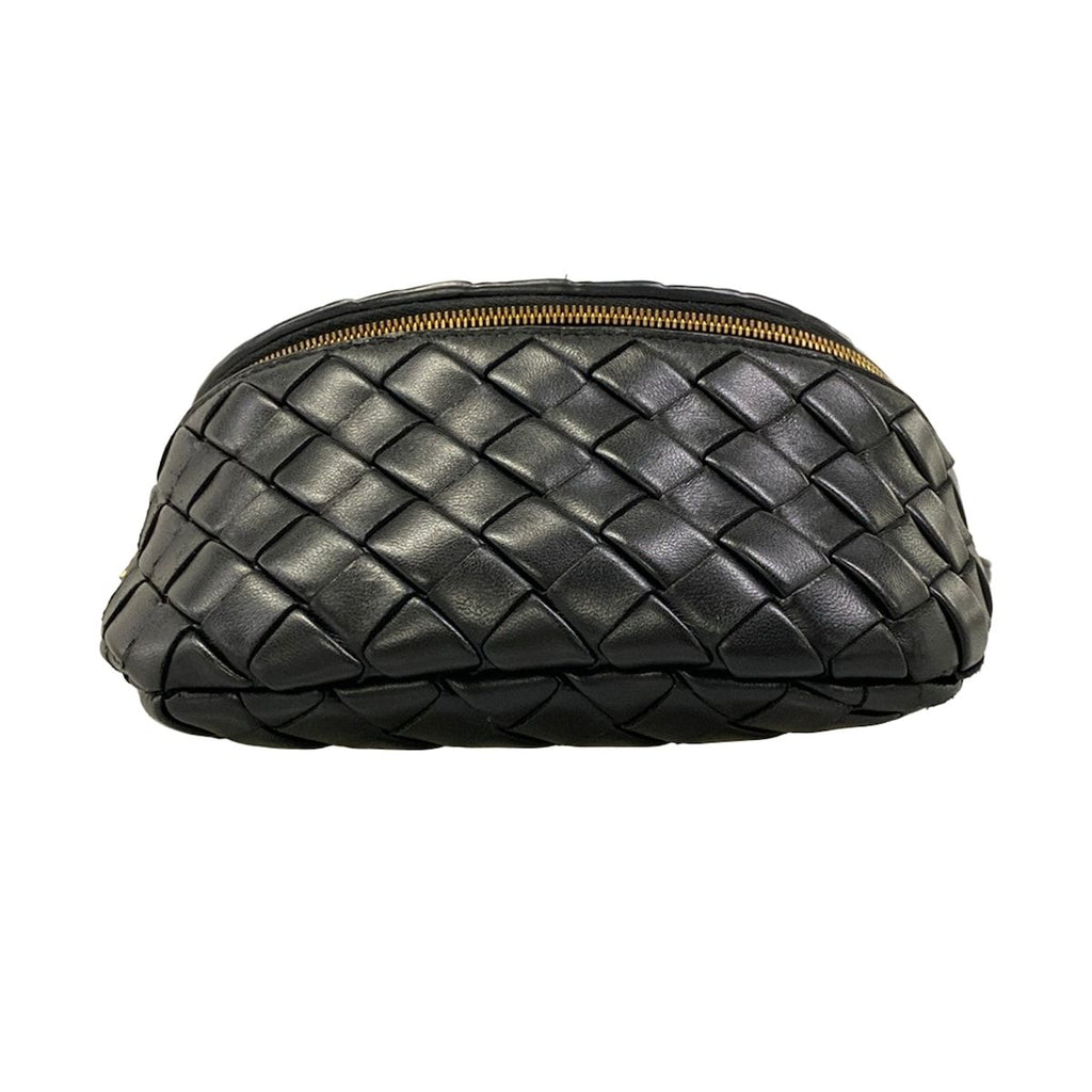 Bottega Veneta Waist Pouch Intrecciato Black Leather — view 5