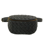 Bottega Veneta Waist Pouch Intrecciato Black Leather