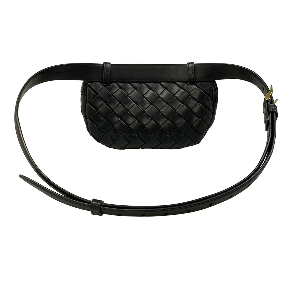 Bottega Veneta Waist Pouch Intrecciato Black Leather — view 2