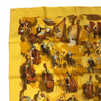Hermes Carre 90 Concerto Yellow Silk 100% Scarf — view 3