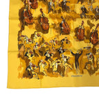 Hermes Carre 90 Concerto Yellow Silk 100% Scarf — view 5