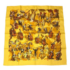 Hermes Carre 90 Concerto Yellow Silk 100% Scarf — view 2