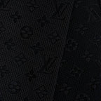 Louis Vuitton Logomania Scarf Wool Silk Anthracite Monogram Black — view 5