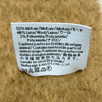 Loewe Mohair Wool Blend Anagram Leather Patch Fringe Scarf Shawl Brown — view 7