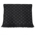 Louis Vuitton Echarpe Monogram Classic Wool 100% Fringe Scarf