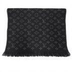 Louis Vuitton Echarpe Monogram Classic Wool 100% Fringe Scarf