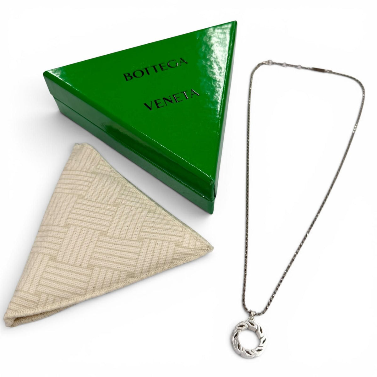 Bottega Veneta Tide Chain Necklace Silver — view 3