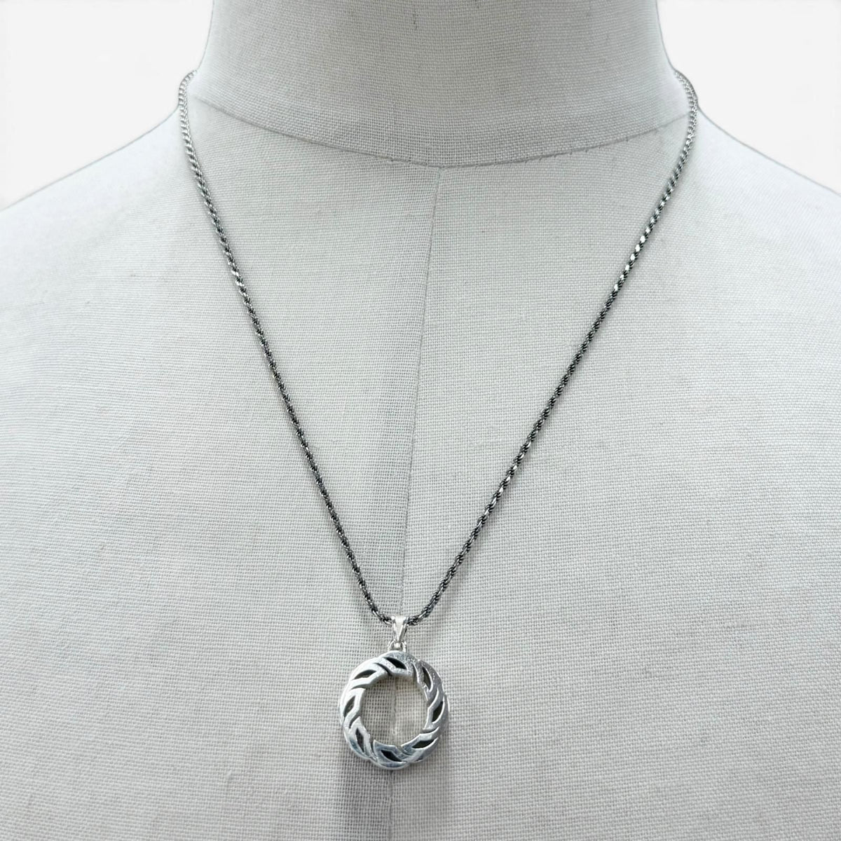 Bottega Veneta Tide Chain Necklace Silver — view 2