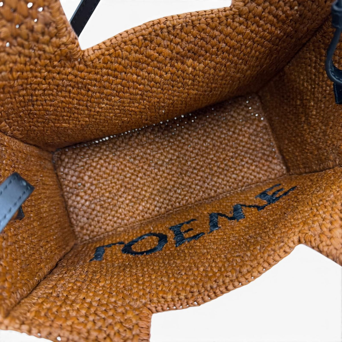 Loewe Fonttote Small Raffia Honeygold Leather Use 2-Way Shoulder Bag — view 7