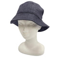 Hermes Bob Eden Sellier Linen 100% Silver Hat Bucket Hat Indigo 57