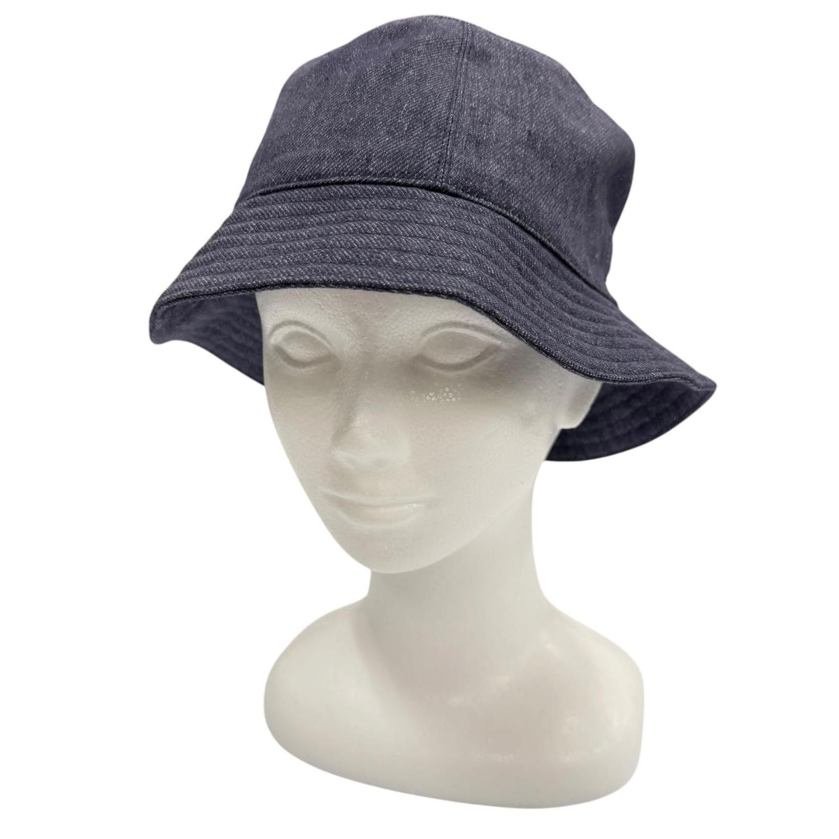 Hermes Bob Eden Sellier Linen 100% Silver Hat Bucket Hat Indigo 57