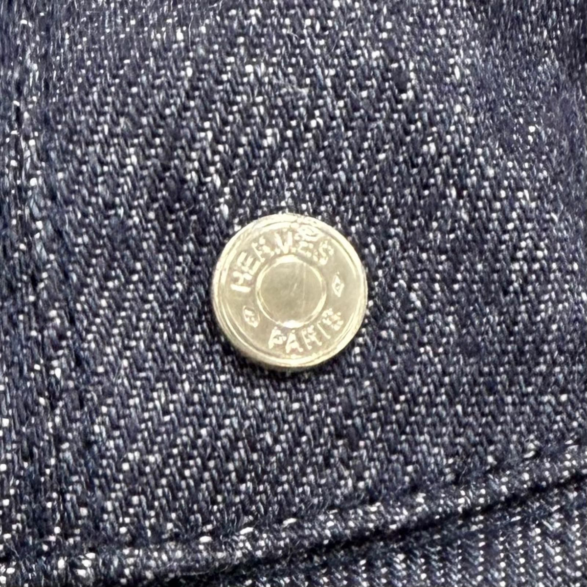 Hermes Bob Eden Sellier Linen 100% Silver Hat Bucket Hat Indigo 57 — view 6