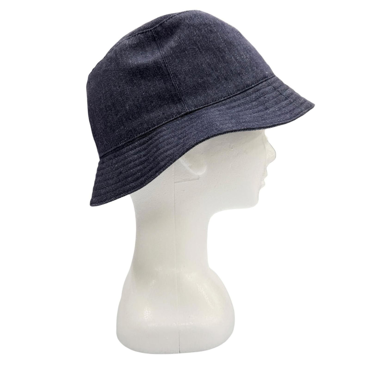 Hermes Bob Eden Sellier Linen 100% Silver Hat Bucket Hat Indigo 57 — view 4