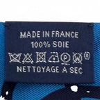 Hermes Twilly Mors Et Tresset Silk 100% Scarf Blue — view 8