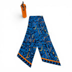 Hermes Twilly Mors Et Tresset Silk 100% Scarf Blue — view 2