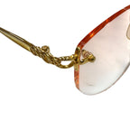 Fendi Chain Sunglasses Gold Clear Beige 53 Prescription Eyewear — view 7