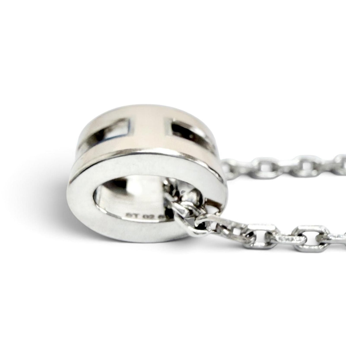 Hermes Mini Pop H Pendant Brown Glace Silver French — view 5