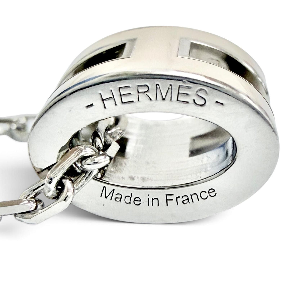 Hermes Mini Pop H Pendant Brown Glace Silver French — view 8