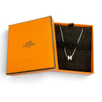 Hermes Mini Pop H Pendant Brown Glace Silver French — view 2