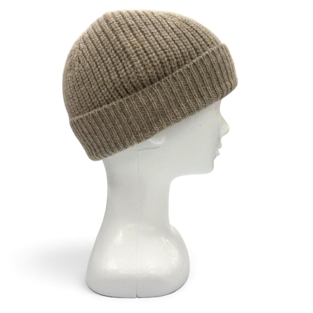 Celine Cashmere 100% Triomphe Hat with Patch Knit Cap Beige TU — view 4