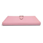 Hermes Bearn Soufflet Veau Epsom Mauve Sylvestre Silver Wallet — view 4