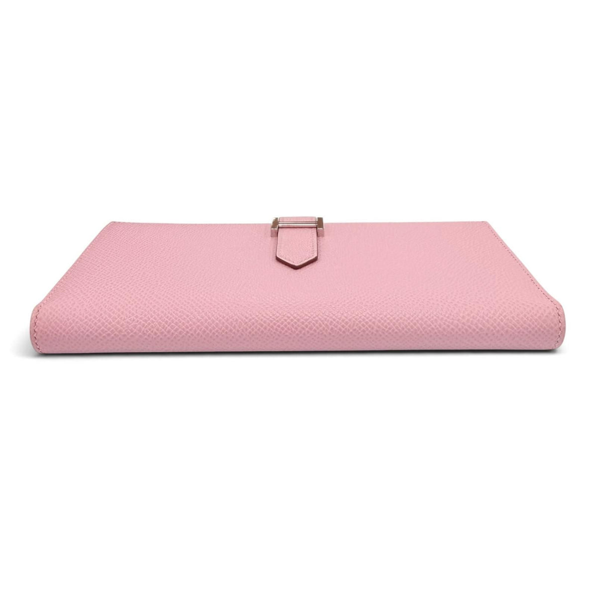 Hermes Bearn Soufflet Veau Epsom Mauve Sylvestre Silver Wallet — view 4