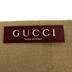 Gucci Wool Cashmere GG Jacquard Two Tone Scarf Beige 35 — view 6
