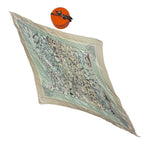 Hermes Pleats Scarf Silk Libres Comme L'air the Sky Is Green